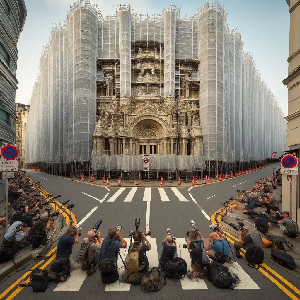 5 Aprile, Cronache dal Cantiere: L'Arte Fotografica Incontra il Divieto di Sosta