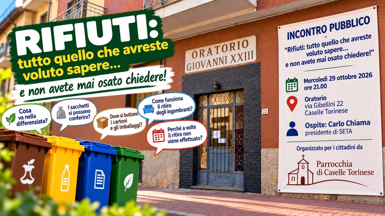 Le iniziative che ci piacciono: un incontro con SETA aperto ai cittadini. Grazie alla Parrocchia