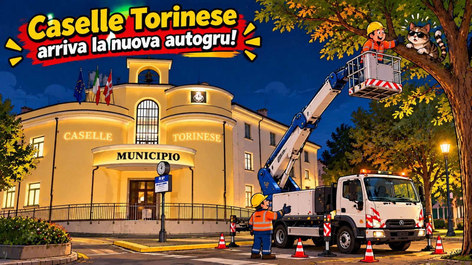 5 Ottobre, il Comune in movimento: tra autogru, censimento, mensa Rodari e multe da spedire