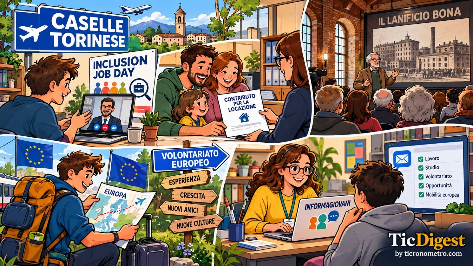 Caselle Torinese: lavoro, cultura e sostegno sociale nella settimana dal 5 all'11 ottobre 2026