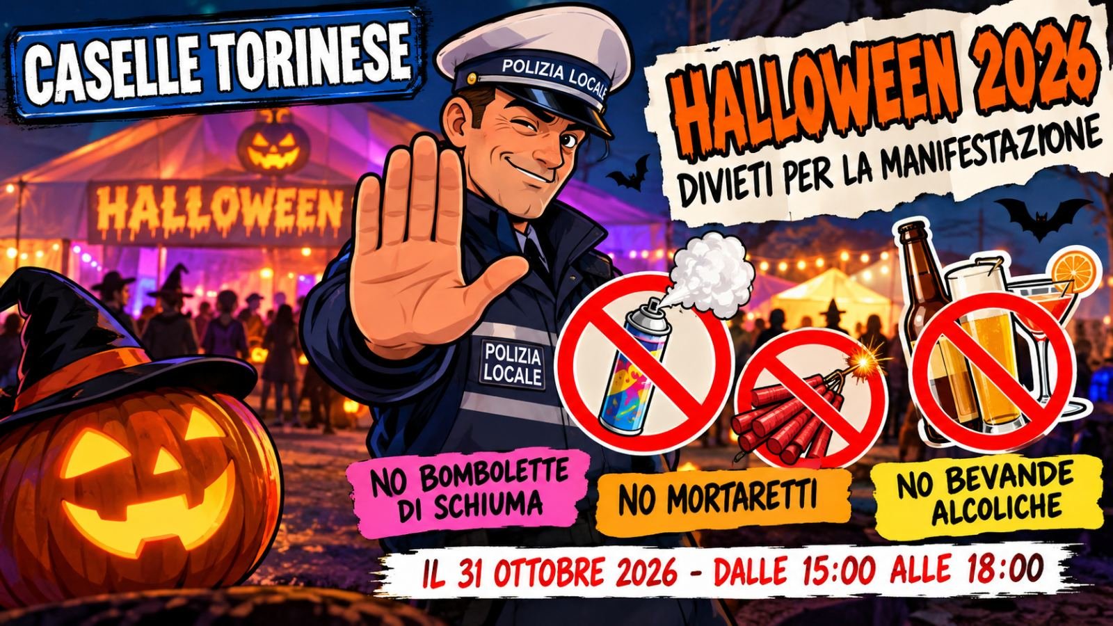 26 Ottobre, Halloween senza schiuma, balconi sotto controllo e un nuovo look per l’ex Collodi. Anche i conti cercano un revisore!