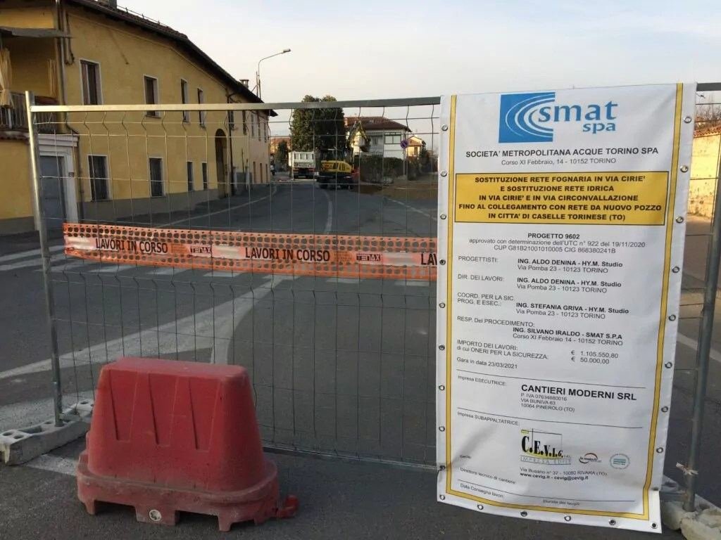 Caselle: viabilità penalizzata per la ripresa dei lavori SMAT