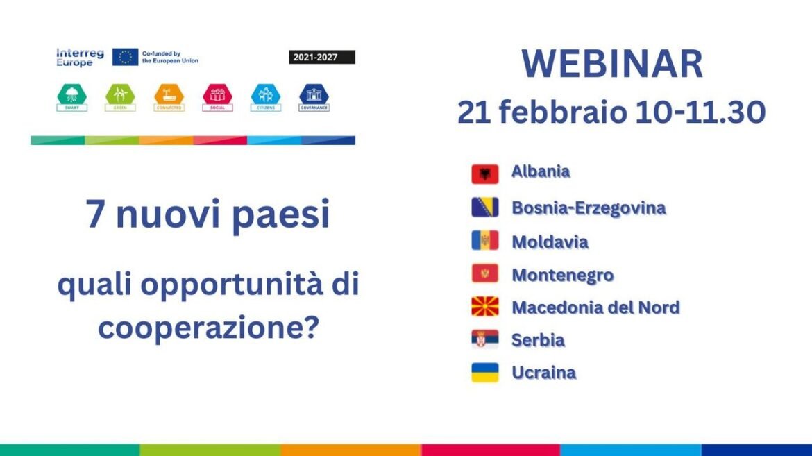 A partire dal 1 gennaio 2024, il programma Interreg Europe si apre a 7 nuovi…