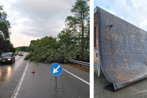 Tromba d’aria devasta la stazione ferroviaria di Borgo Revel, frazione di Verolengo