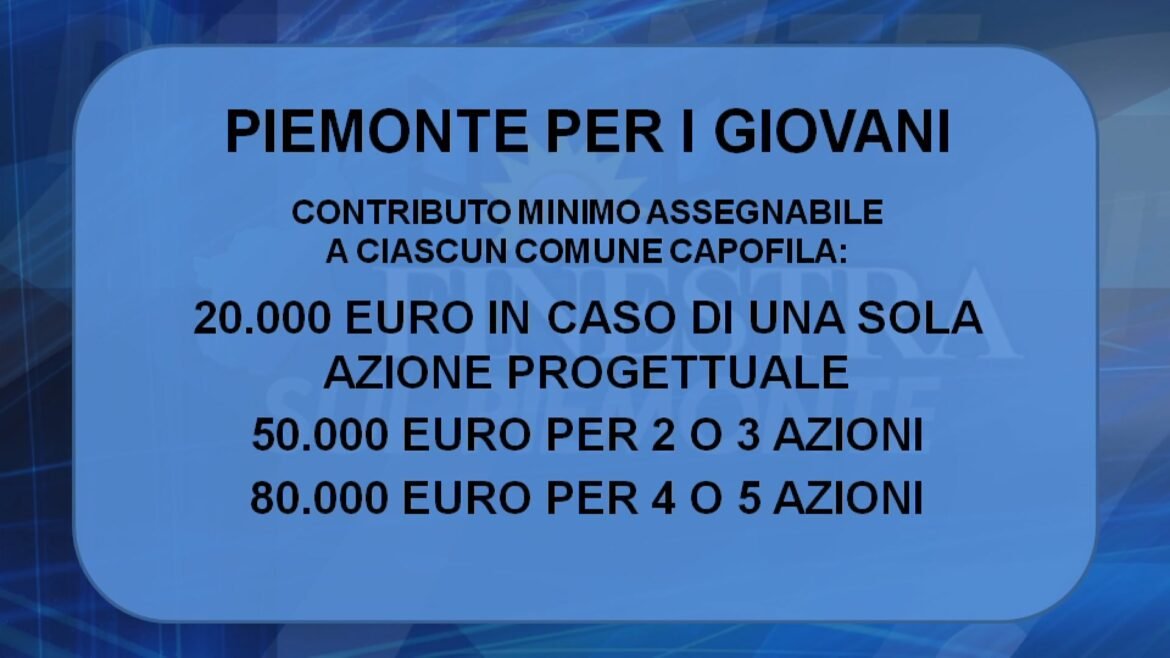 Finestra sul #Piemonte: con il progetto triennale per i giovani la Regione…