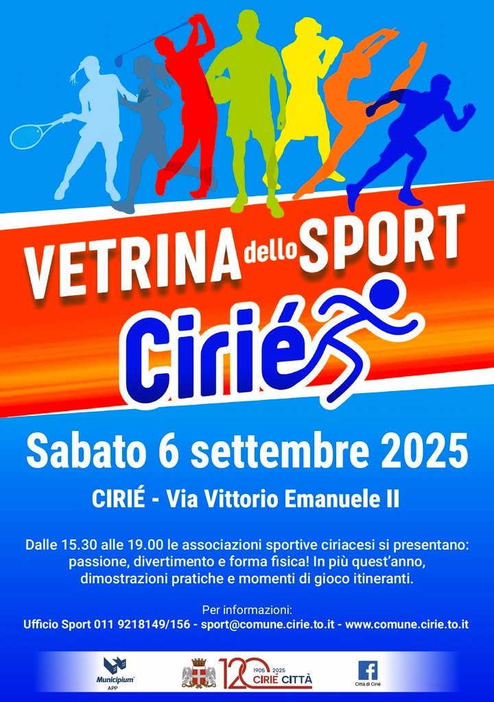 💥 💥 💥 Ricordiamo gli eventi principali di questo weekend a Cirié: la 🤸♀️…