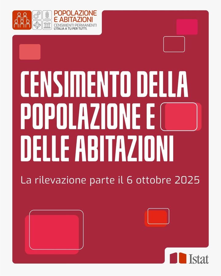 Dal 6 ottobre 2025 prende il via il Censimento permanente della Popolazione e…