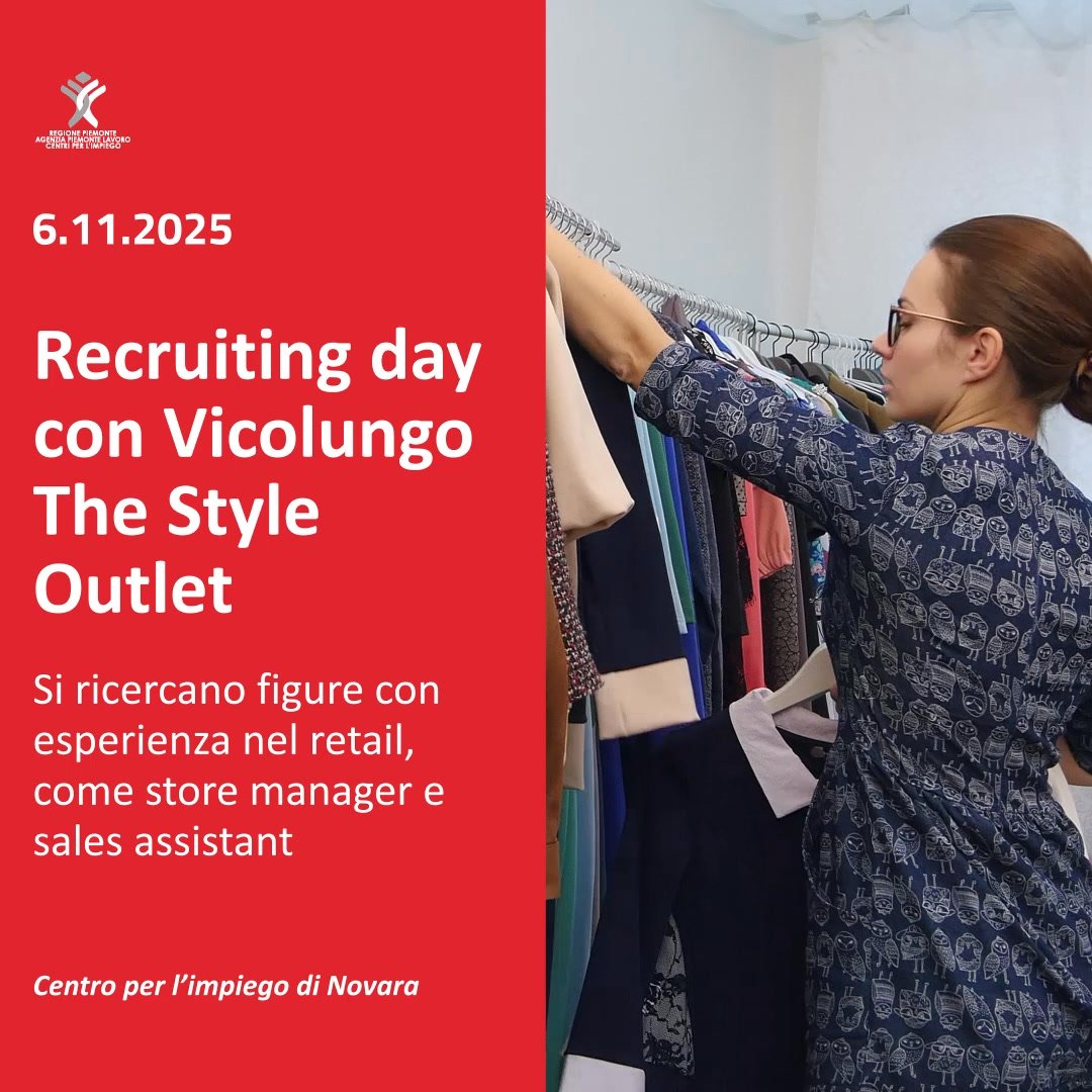 Se vuoi lavorare all’interno del Vicolungo The Style Outlet, non perdere il…