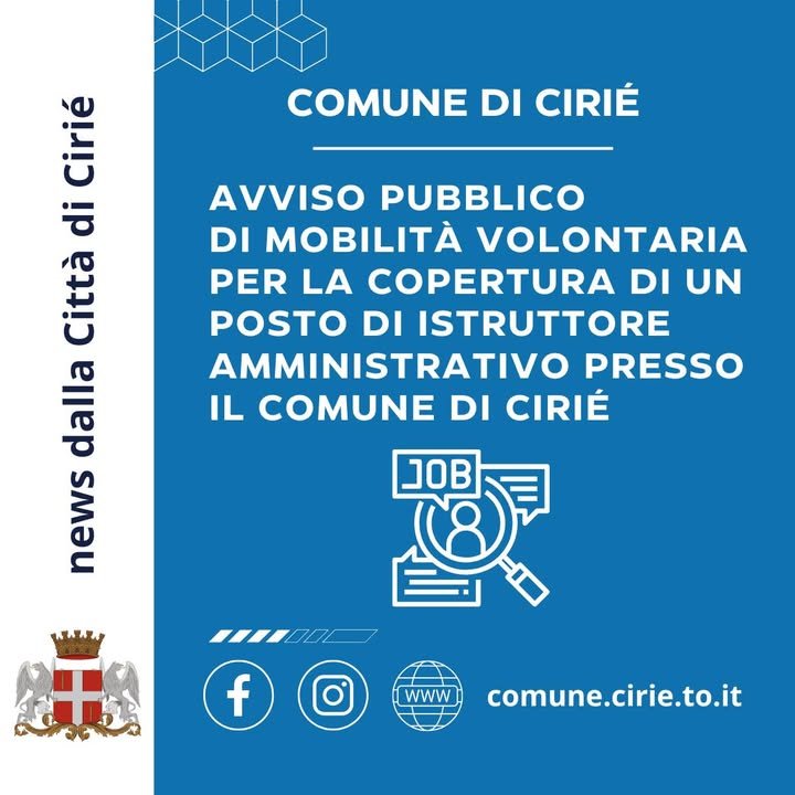 ❗ Avviso pubblico di #mobilitàvolontaria per la copertura di un posto di…