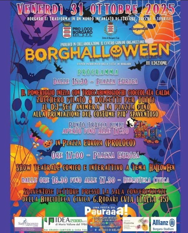 Venerdì 31 ottobre, Borgaro si trasformerà ancora una volta in un mondo…