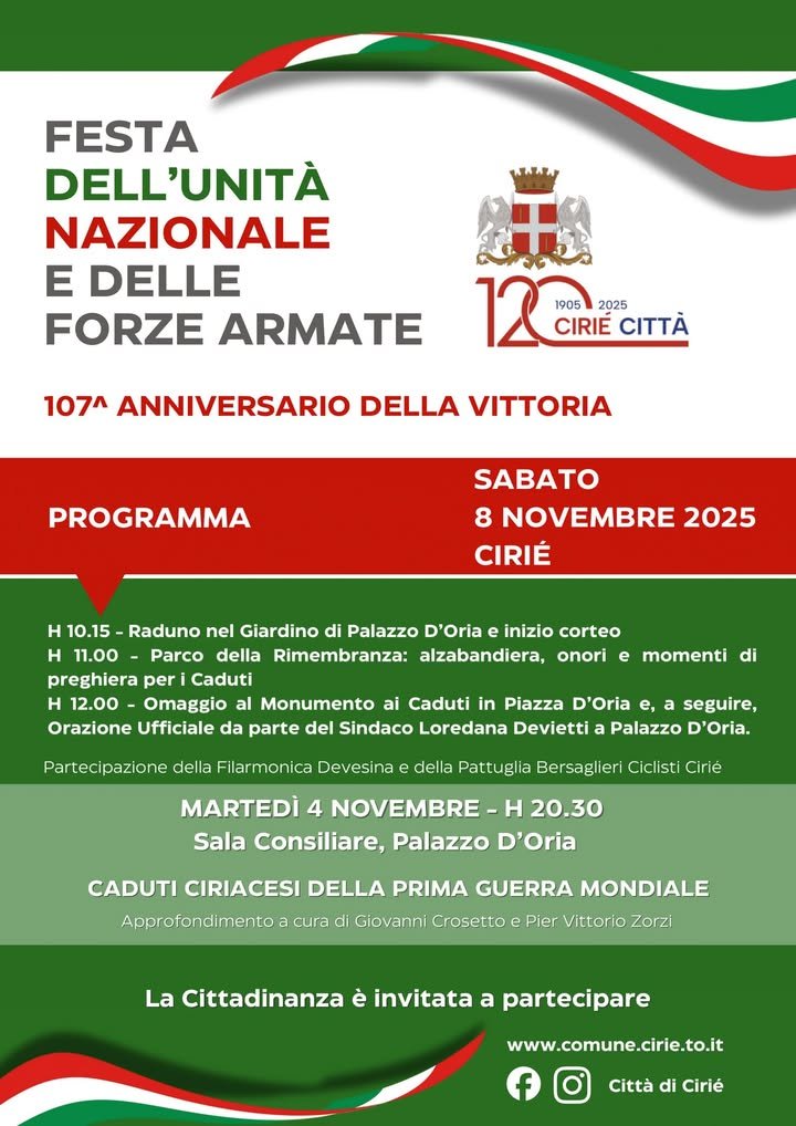 🇮🇹 🇮🇹 🇮🇹 Festa dell’Unità Nazionale e delle Forze Armate 2025: le celebrazioni…